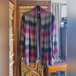 Roz & Ali Multicolor Open Cardigan